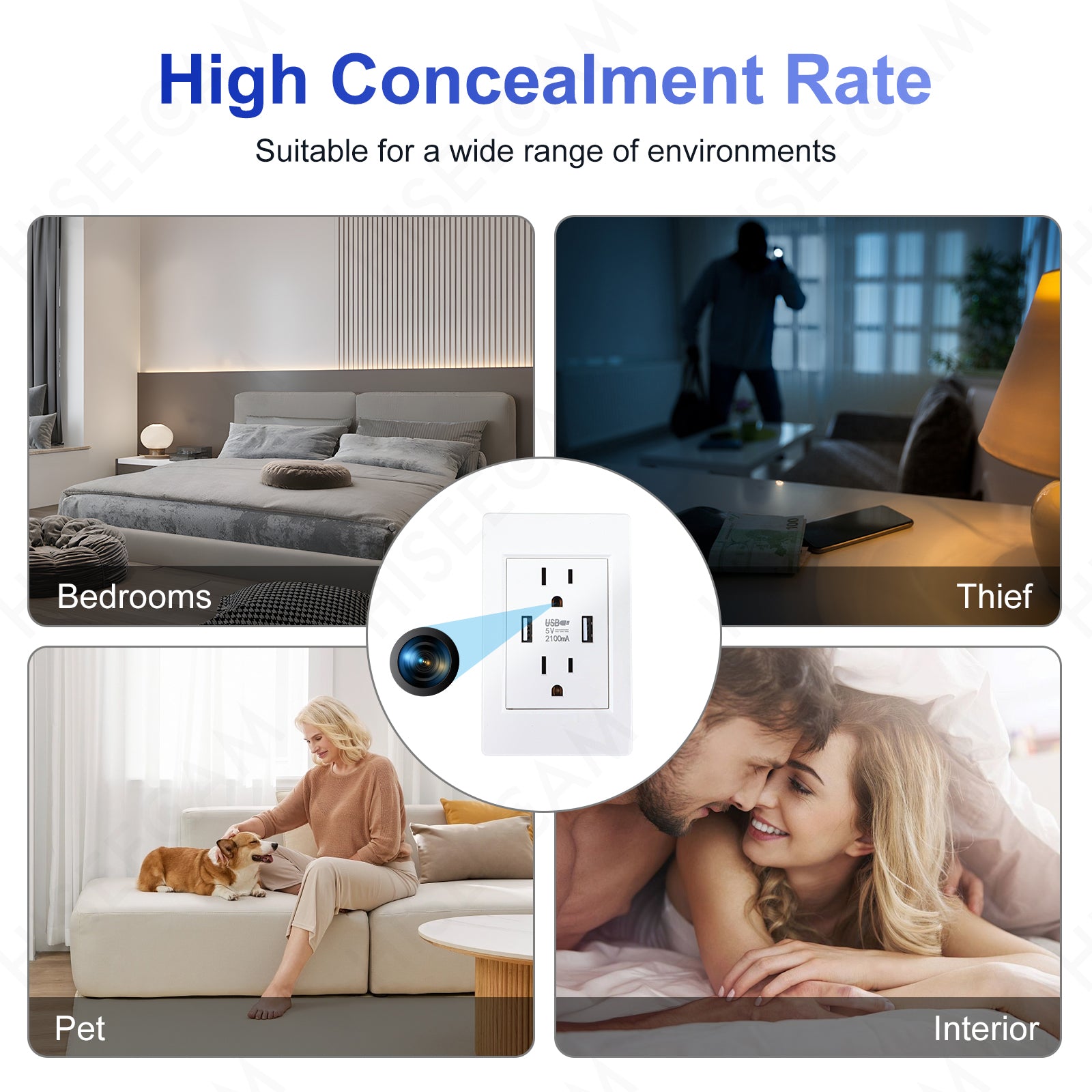 WiFi IP Wall Outlet Camera