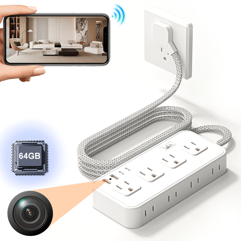 WiFi Hidden Camera Power Strip (US Standard)