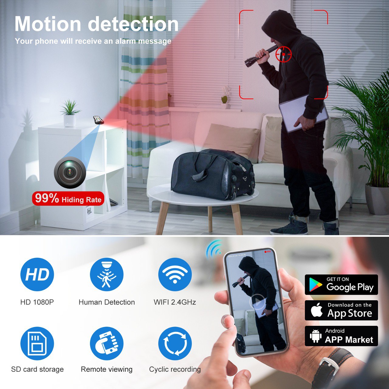 Remote Control WiFi Hidden Camera