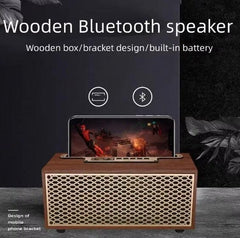 WiFi Vintage Wood Bluetooth Speaker with Hidden Camera