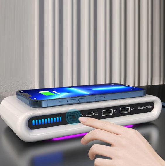 3-in-1 Wireless Charging USB Hub with Hidden Camera