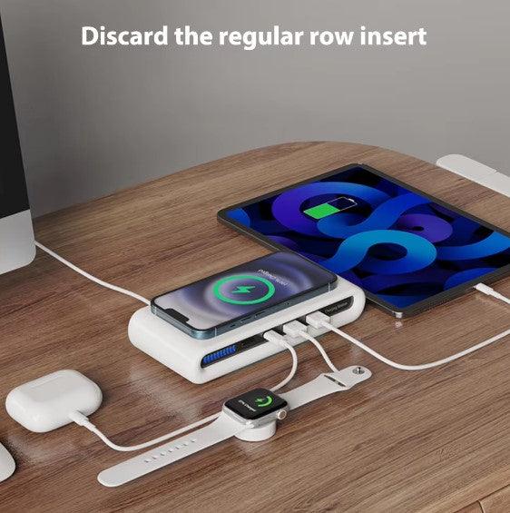 3-in-1 Wireless Charging USB Hub with Hidden Camera