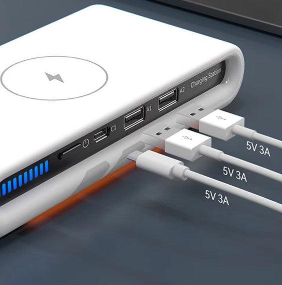 3-in-1 Wireless Charging USB Hub with Hidden Camera