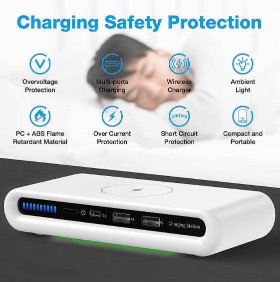 3-in-1 Wireless Charging USB Hub with Hidden Camera