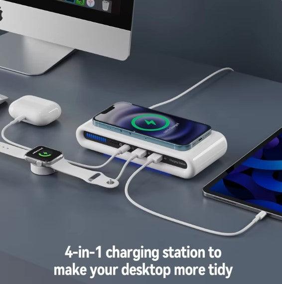 3-in-1 Wireless Charging USB Hub with Hidden Camera