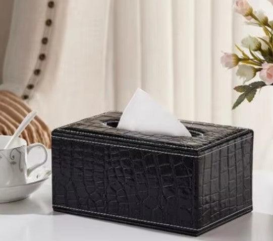 Stylish Leather Tissue Box WiFi Hidden Camera