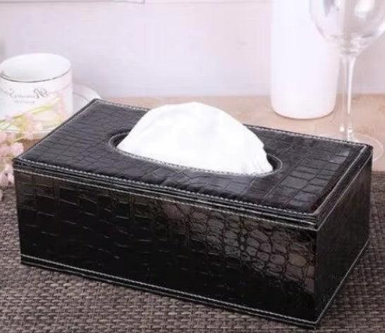 Stylish Leather Tissue Box WiFi Hidden Camera