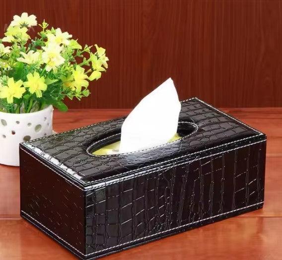 Stylish Leather Tissue Box WiFi Hidden Camera