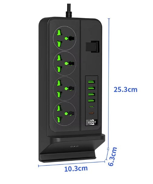 WiFi Hidden Camera Power Strip with Wireless Charging