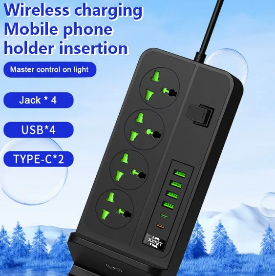 WiFi Hidden Camera Power Strip with Wireless Charging