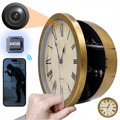 WiFi Hidden Camera Jewelry Safe Clock