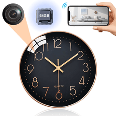 WiFi Hidden Camera Modern Silent Wall Clock