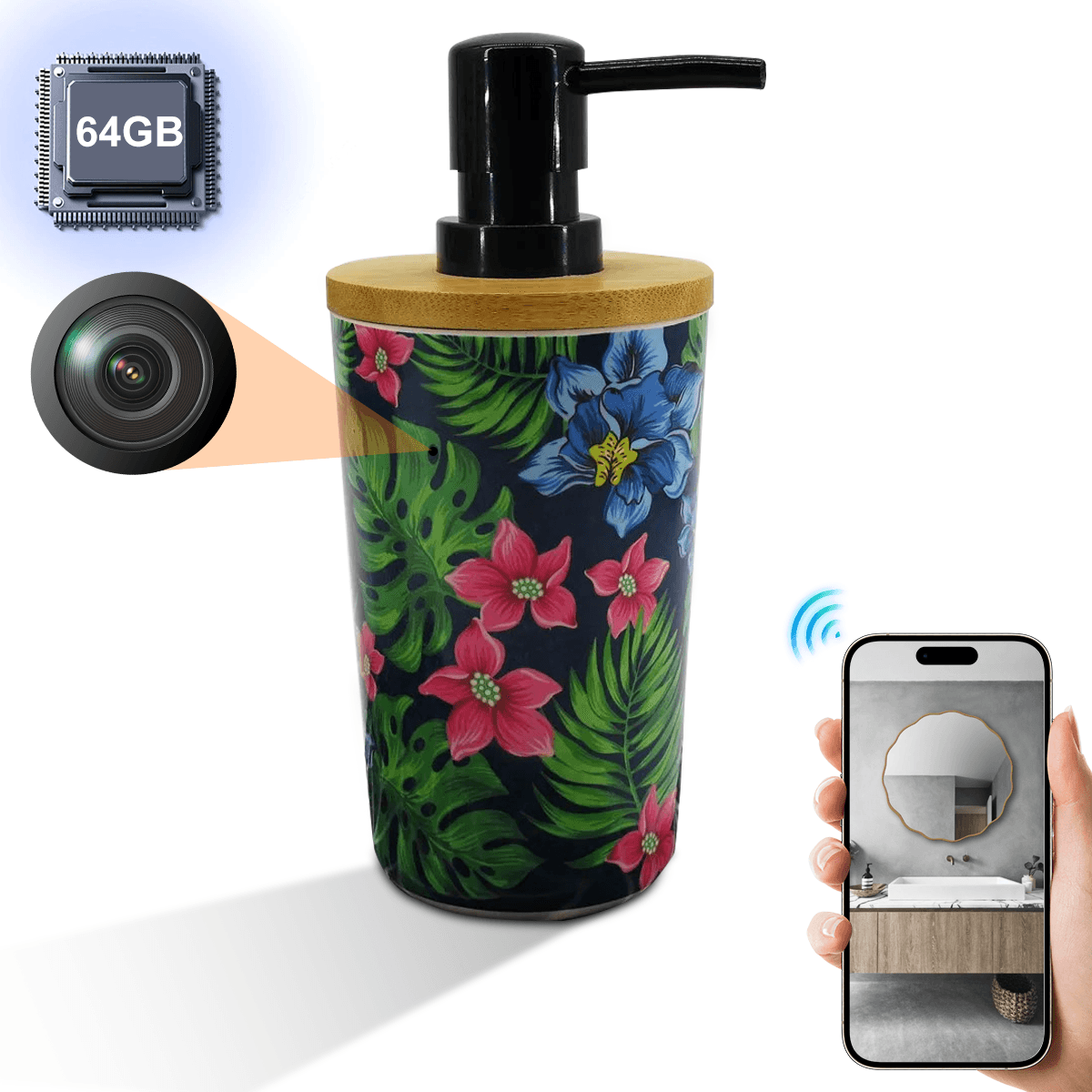 WiFi Hidden Camera in 380ml Dispenser