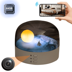 Crescent Bluetooth Speaker Night Light WiFi Hidden Camera