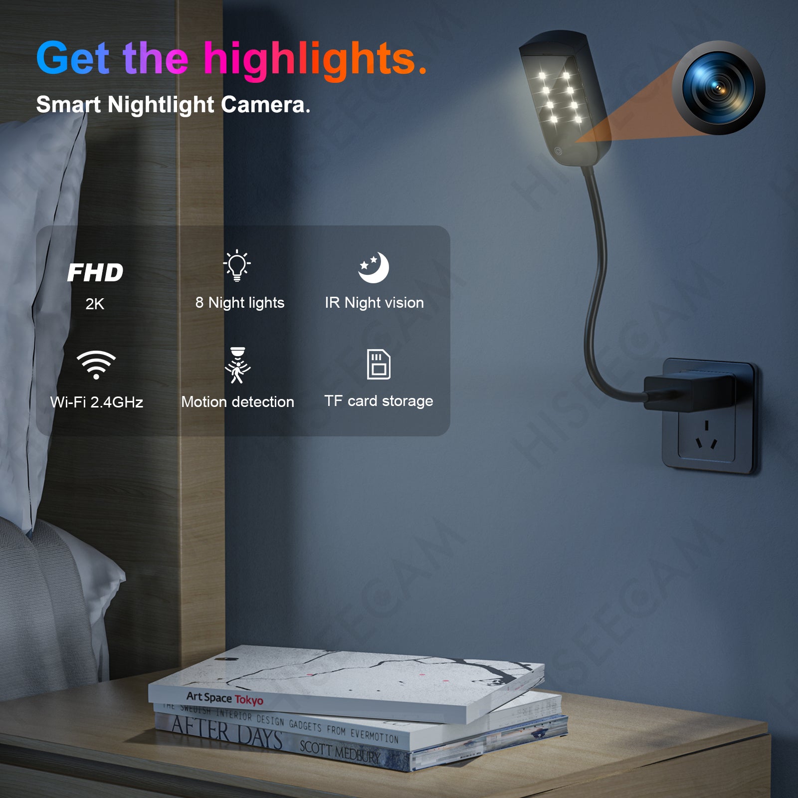 USB Night Light WiFi Hidden Camera - HiSeeCam