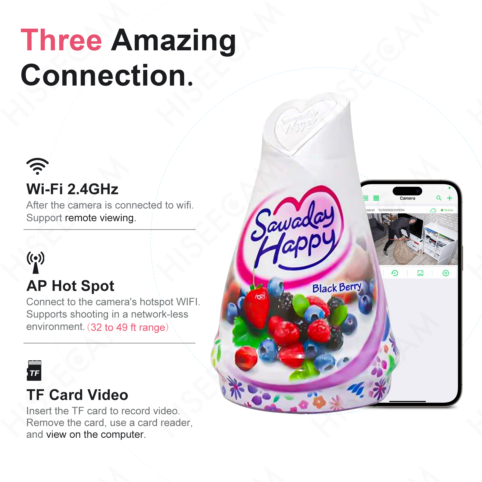 Solid Deodorizer Air Freshener WiFi Hidden Camera - HiSeeCam