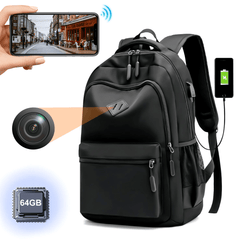 Waterproof Large Capacity Backpack WiFi Hidden Camera