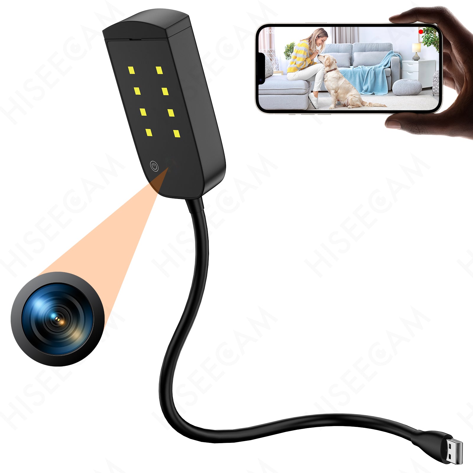 USB Night Light WiFi Hidden Camera - HiSeeCam