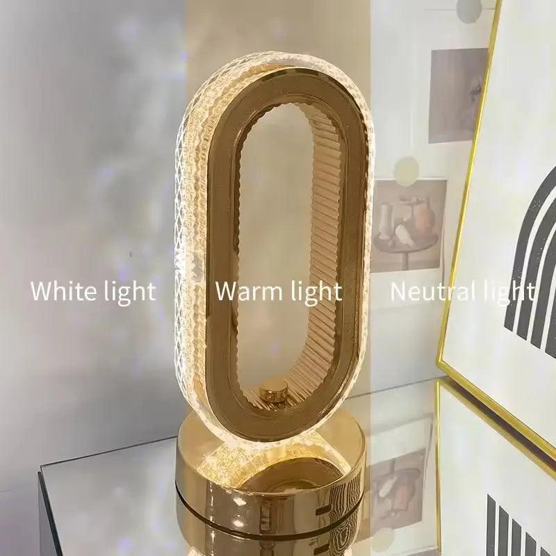 Crystal LED Table Lamp with Hidden Camera