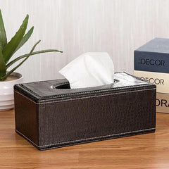 Stylish Leather Tissue Box WiFi Hidden Camera