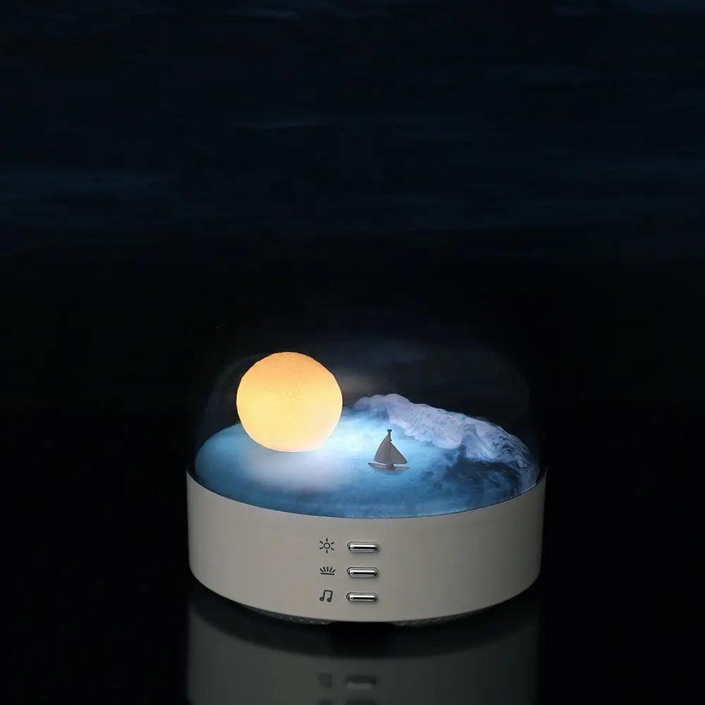 Crescent Bluetooth Speaker Night Light WiFi Hidden Camera