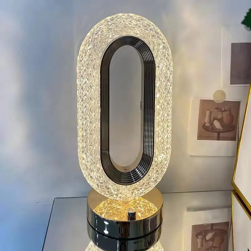 Crystal LED Table Lamp with Hidden Camera