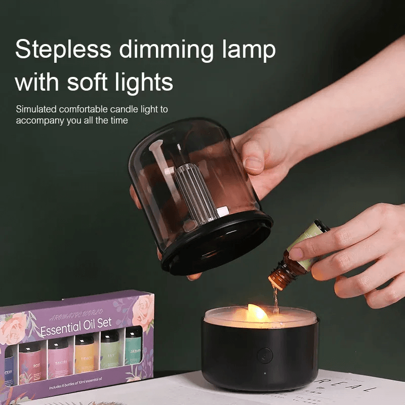 WiFi Hidden Camera Candlelight Aroma Diffuser