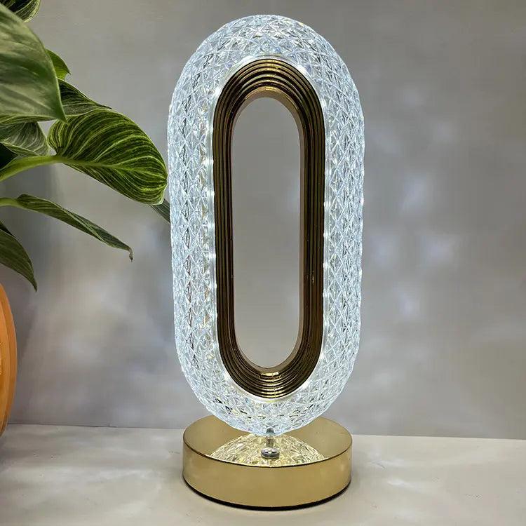 Crystal LED Table Lamp with Hidden Camera