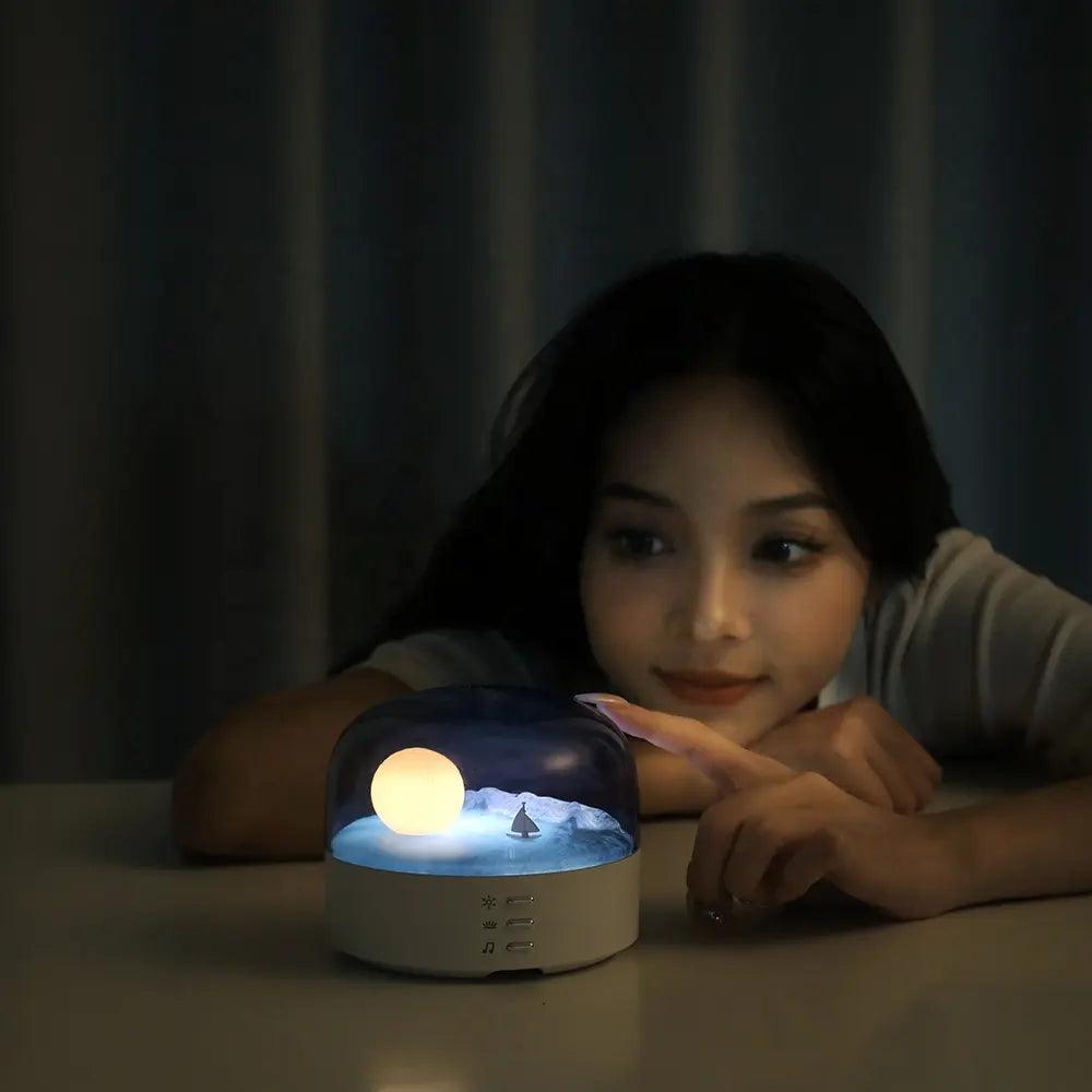 Crescent Bluetooth Speaker Night Light WiFi Hidden Camera