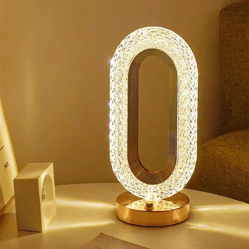 Crystal LED Table Lamp with Hidden Camera