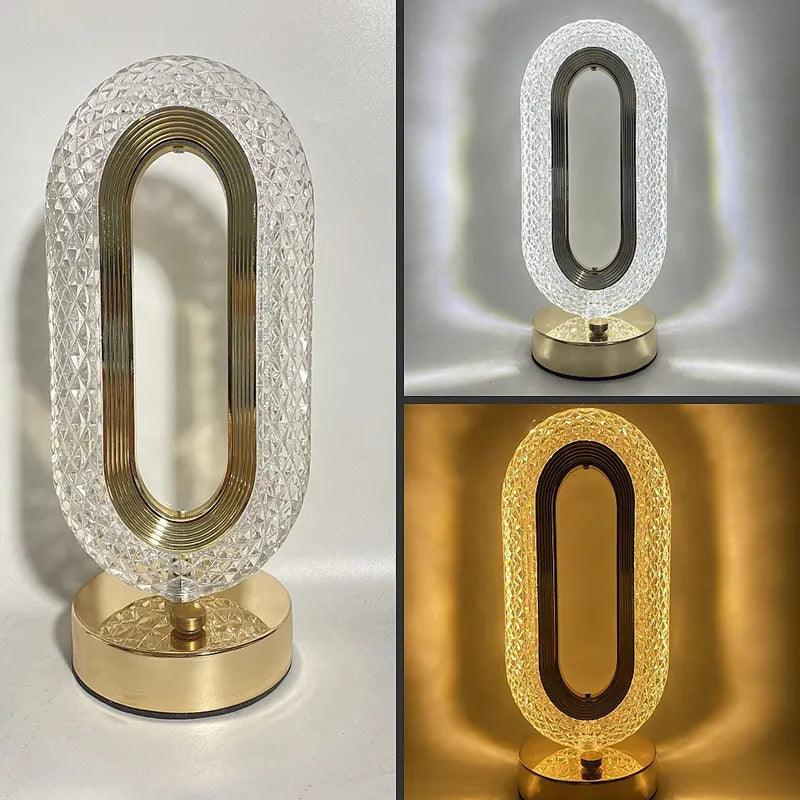 Crystal LED Table Lamp with Hidden Camera