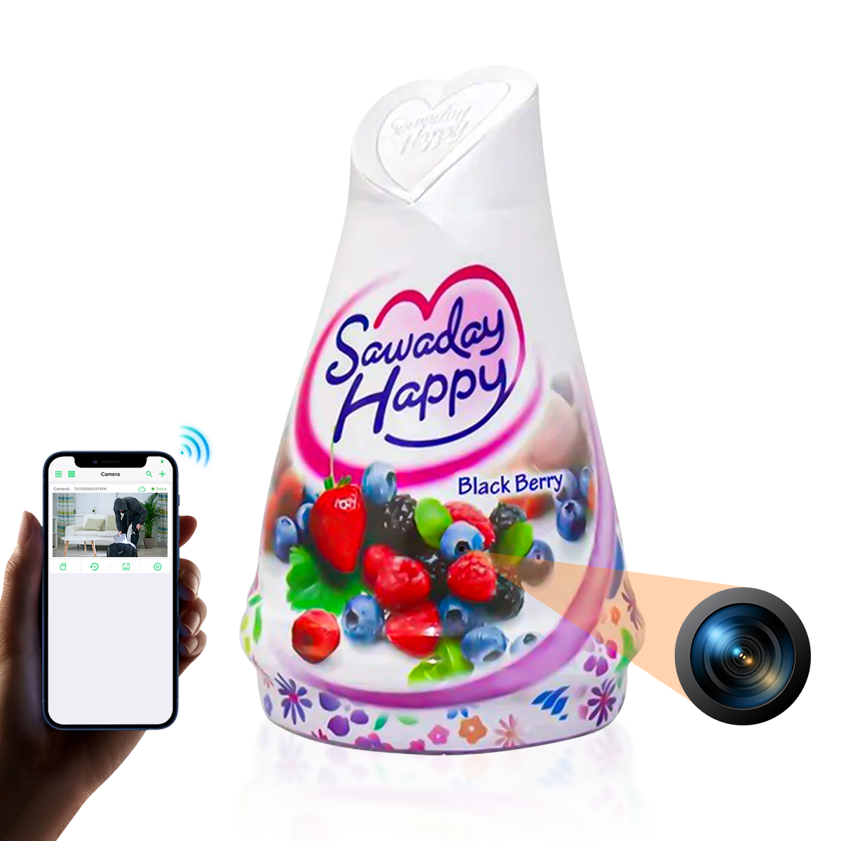 Solid Deodorizer Air Freshener WiFi Hidden Camera - HiSeeCam