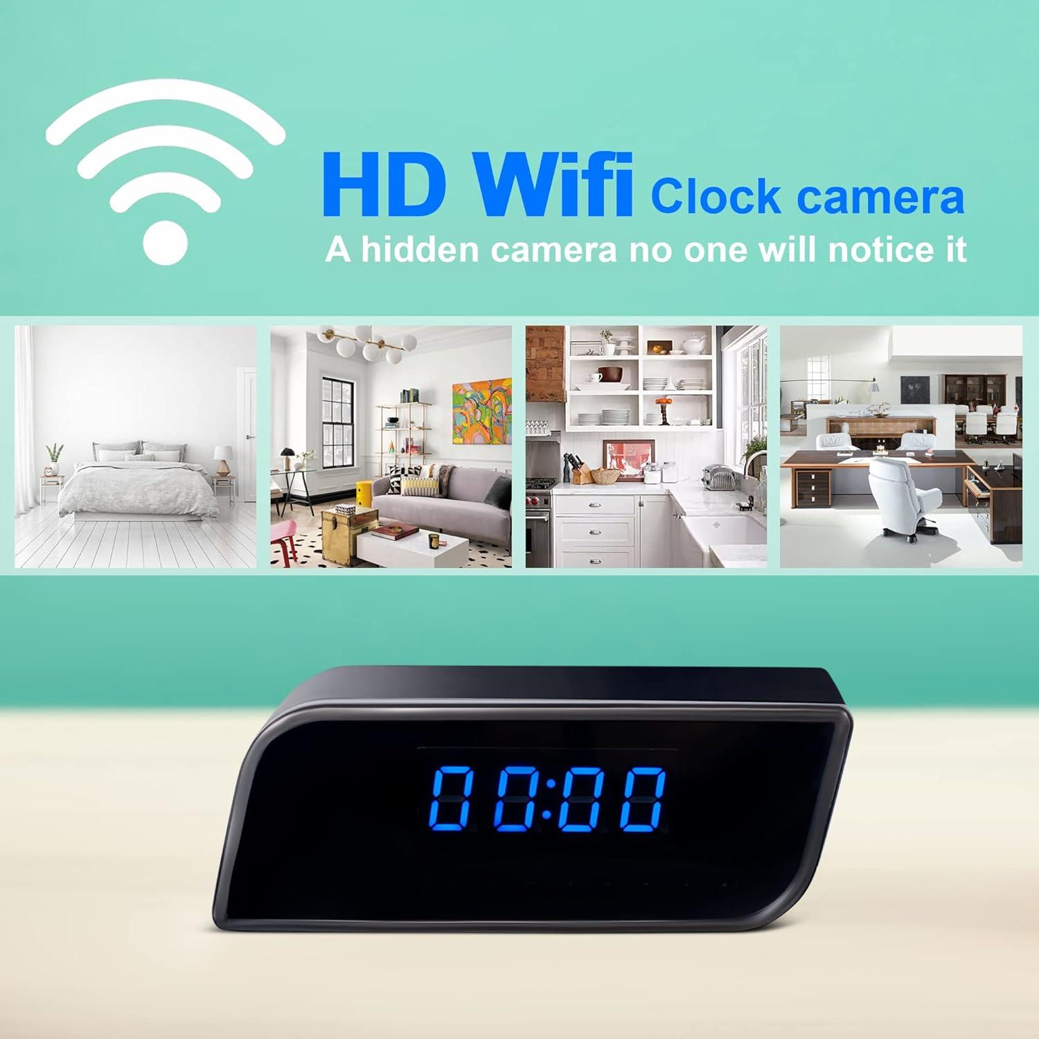 Diamond Shape Alarm Clock WiFi Hidden Camera