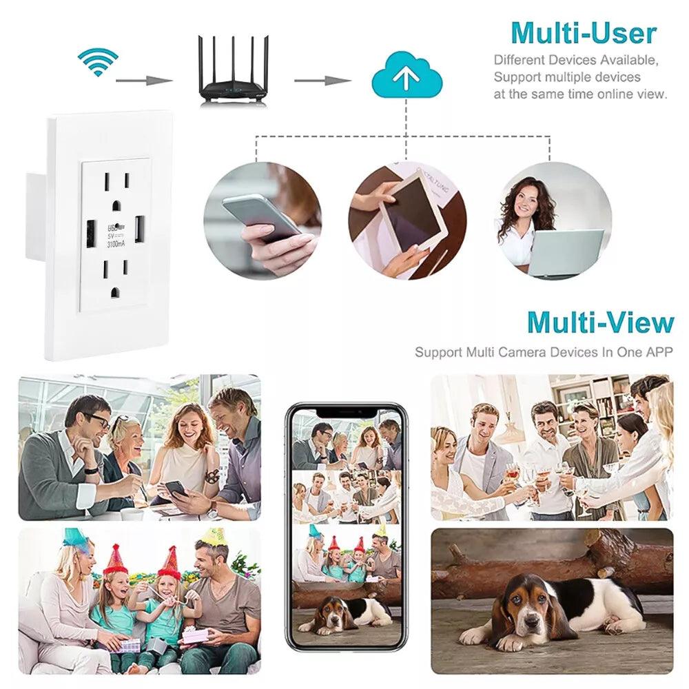 WiFi IP Wall Outlet Camera